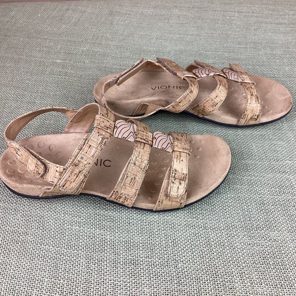 Vionic Cork Tan Sandals - Picture 5 of 11